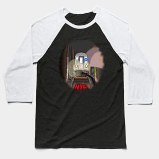 NYC Subway Series A Train Baseball T-Shirt